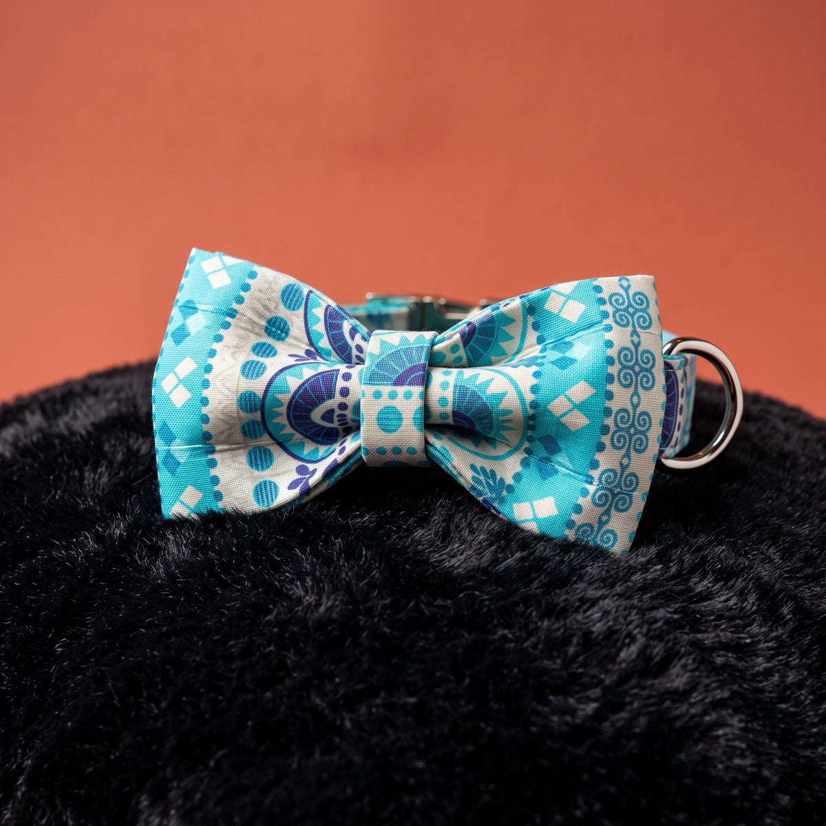 Light Blue Floral Collar & Leash Set
