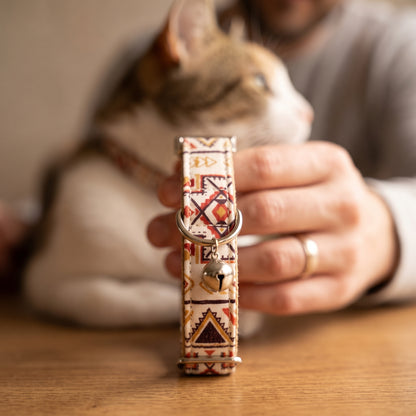 Brown Ethnic Cat Collar