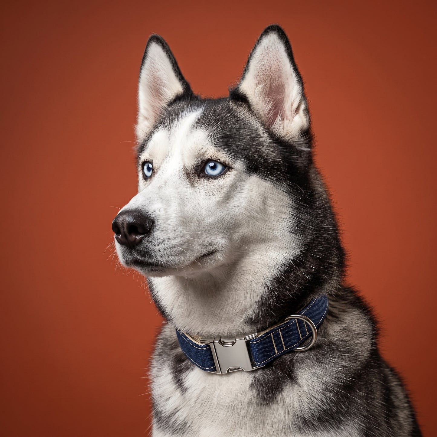Denim Dog Collar & Leash Set