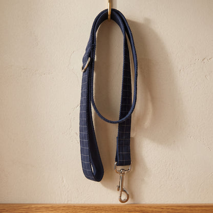 Dark Blue Bow Collar & Leash Set