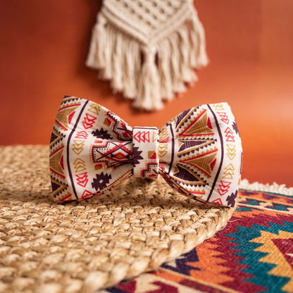 Boho Print Collar, Bow & Leash Set