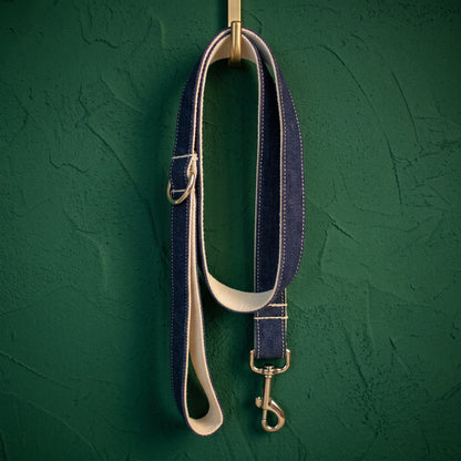 Denim Dog Collar & Leash Set