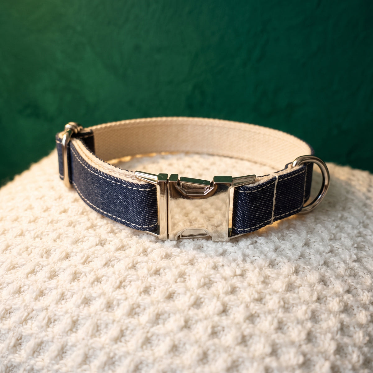 Denim Dog Collar & Leash Set